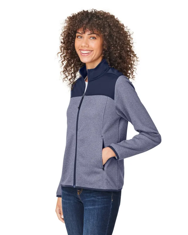 CORE365 Ladies' Venture Heathered Stripe Hybrid Jacket — view 19