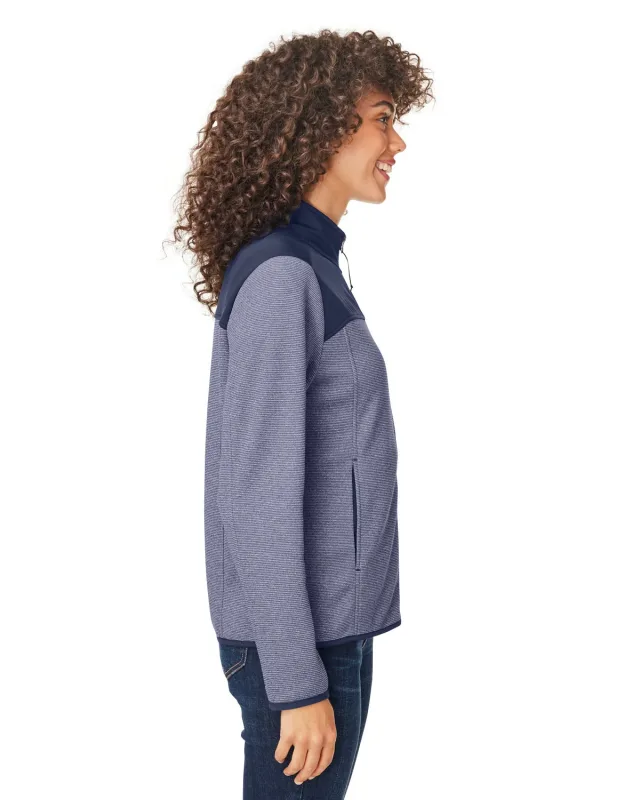 CORE365 Ladies' Venture Heathered Stripe Hybrid Jacket — view 20