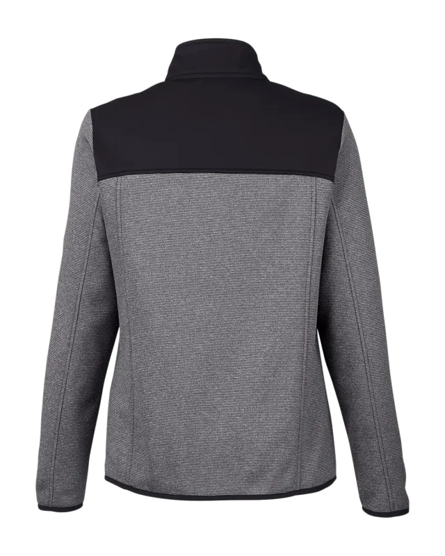 CORE365 Ladies' Venture Heathered Stripe Hybrid Jacket — view 5