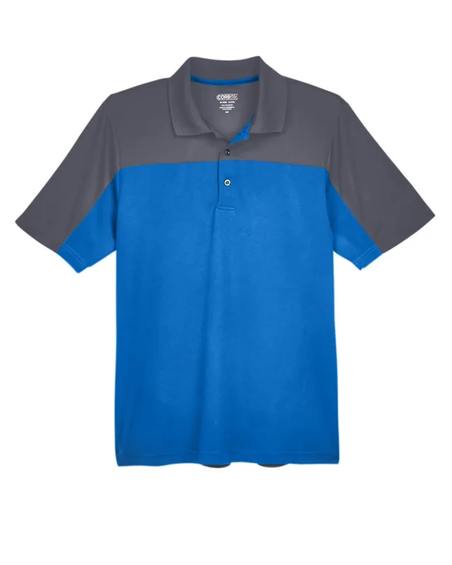 CORE365 Men's Balance Colorblock Performance Piqué Polo — view 3