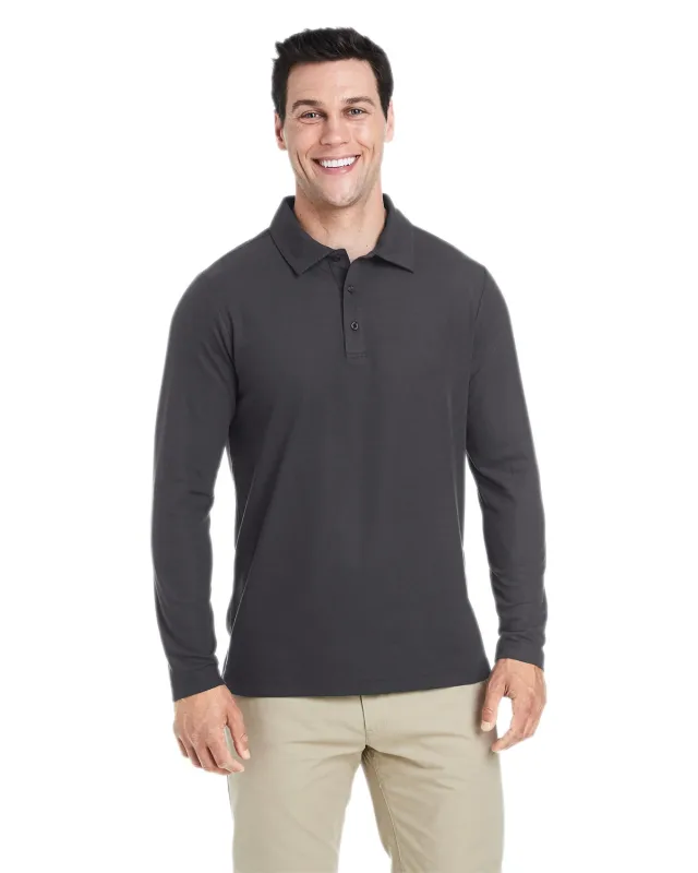 CORE365 Men's Fusion ChromaSoft Long-Sleeve Pique Polo — view 4