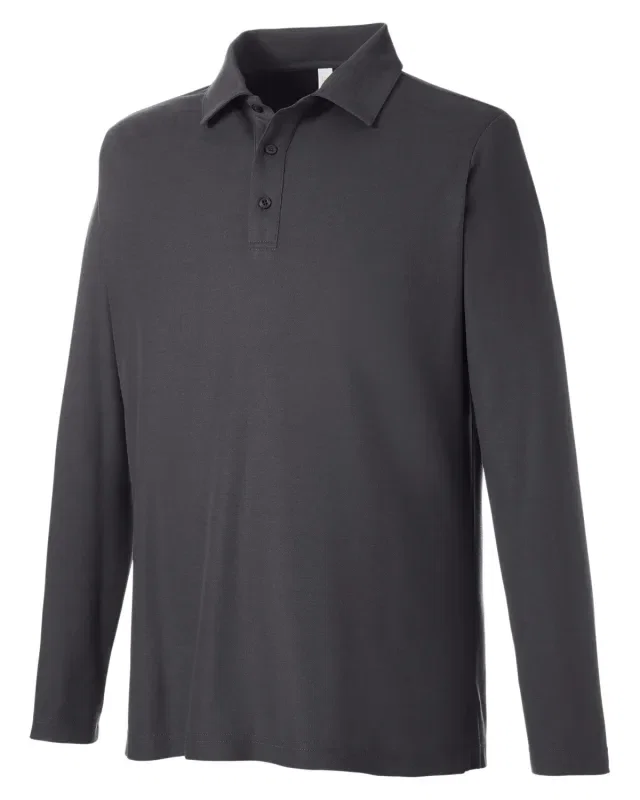 CORE365 Men's Fusion ChromaSoft Long-Sleeve Pique Polo — view 6