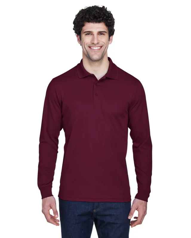 CORE365 Men's Pinnacle Performance Long-Sleeve Piqué Polo — view 32