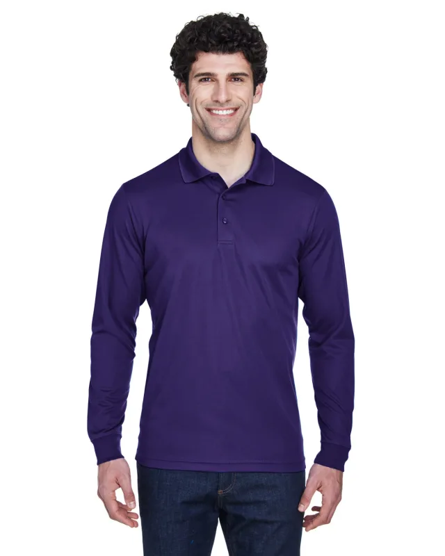 CORE365 Men's Pinnacle Performance Long-Sleeve Piqué Polo — view 4