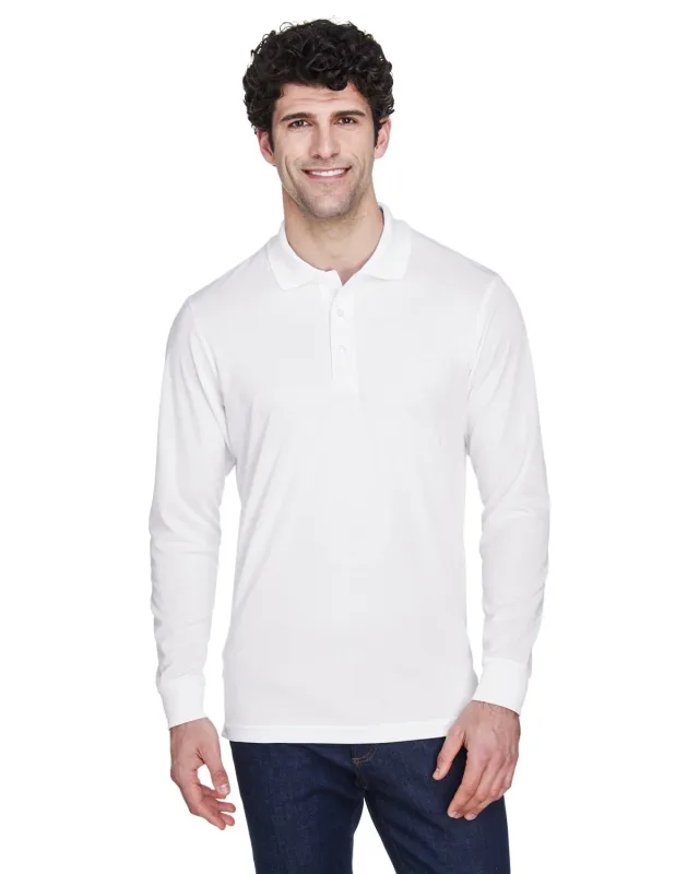 CORE365 Men's Pinnacle Performance Long-Sleeve Piqué Polo — view 46