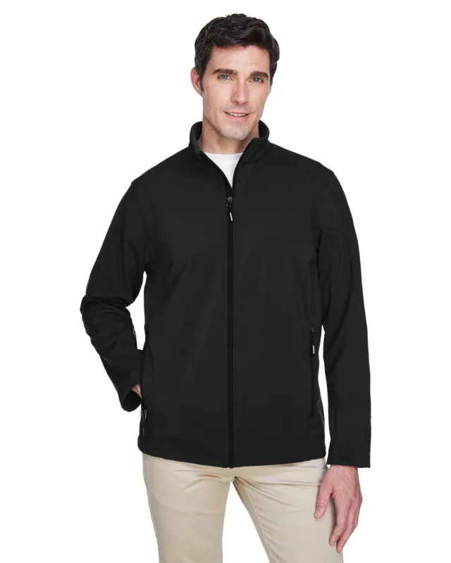 CORE365 Men's Tall Cruise Two-Layer Fleece Bonded Soft Shell Jacket — view 3