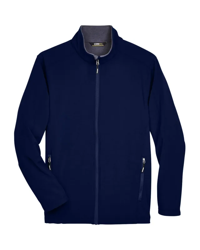 CORE365 Men's Tall Cruise Two-Layer Fleece Bonded Soft Shell Jacket — view 9