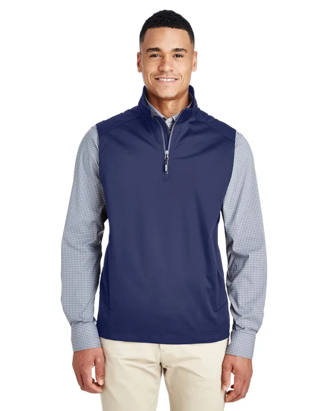 CORE365 Men's Techno Lite Three-Layer Knit Tech-Shell Quarter-Zip Vest — view 10