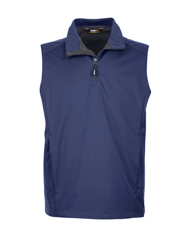 CORE365 Men's Techno Lite Three-Layer Knit Tech-Shell Quarter-Zip Vest — view 11