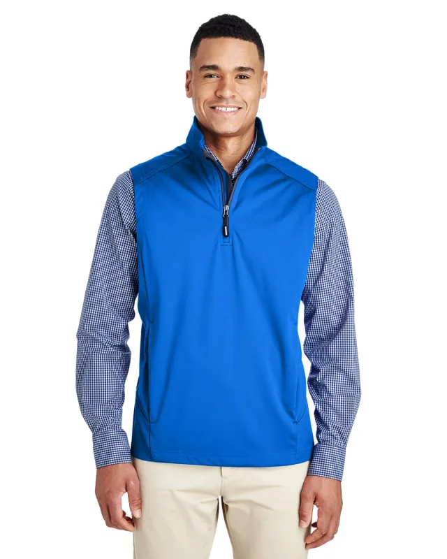 CORE365 Men's Techno Lite Three-Layer Knit Tech-Shell Quarter-Zip Vest — view 2