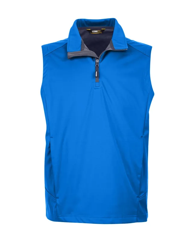 CORE365 Men's Techno Lite Three-Layer Knit Tech-Shell Quarter-Zip Vest — view 3