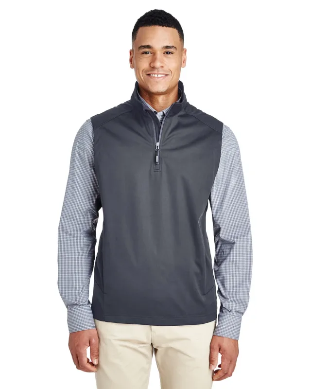 CORE365 Men's Techno Lite Three-Layer Knit Tech-Shell Quarter-Zip Vest — view 6