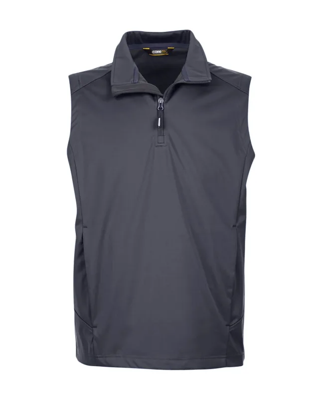 CORE365 Men's Techno Lite Three-Layer Knit Tech-Shell Quarter-Zip Vest — view 7