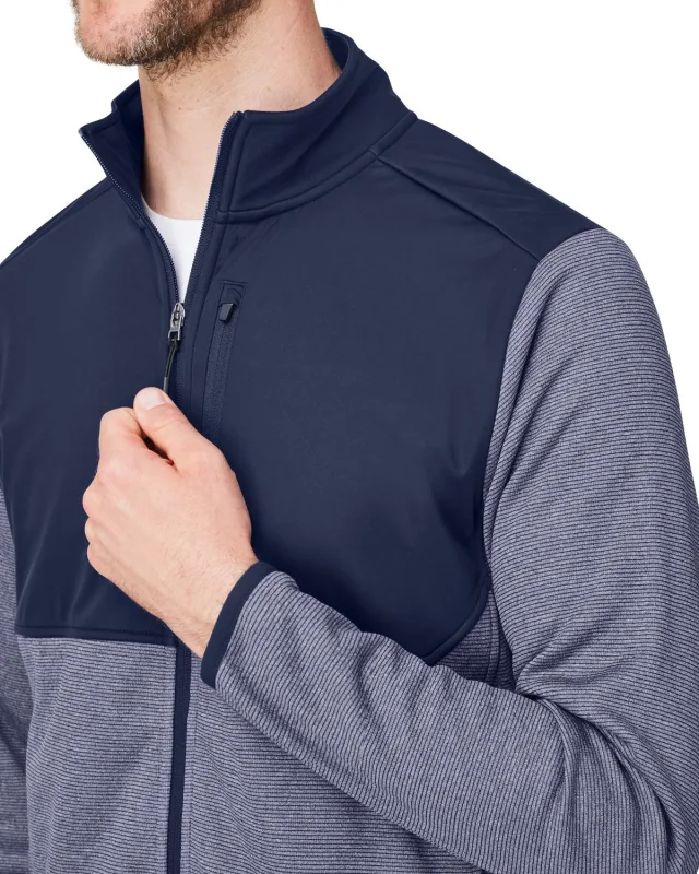 CORE365 Men's Venture Heathered Stripe Hybrid Jacket — view 12