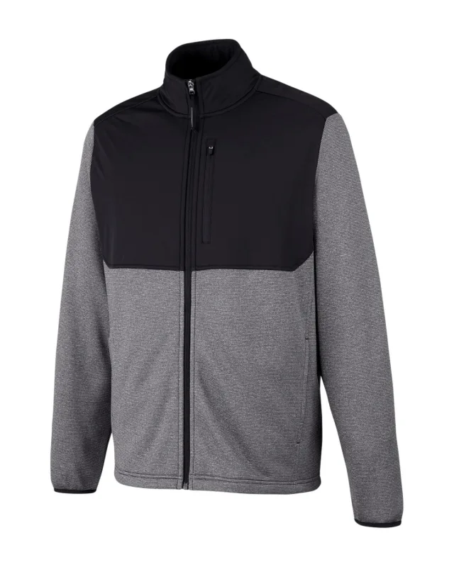 CORE365 Men's Venture Heathered Stripe Hybrid Jacket — view 6