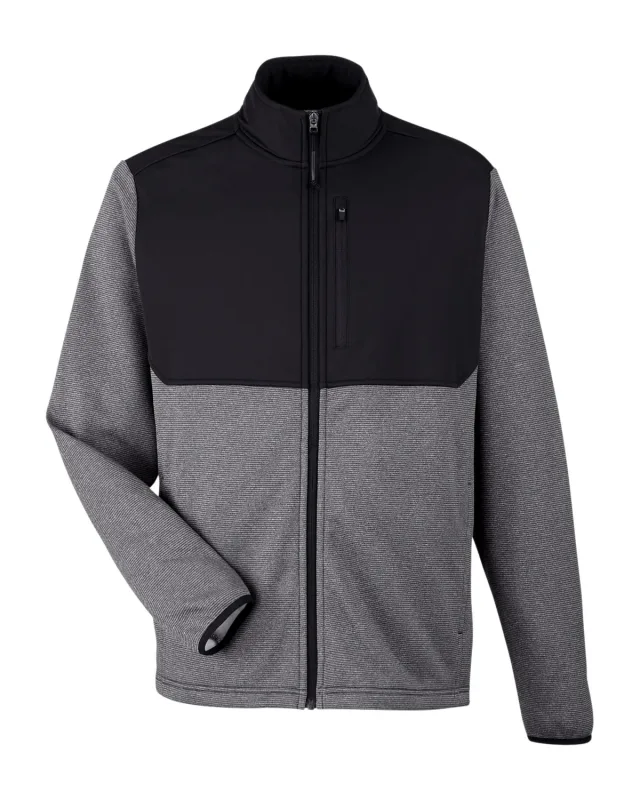 CORE365 Men's Venture Heathered Stripe Hybrid Jacket — view 8