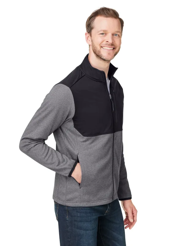 CORE365 Men's Venture Heathered Stripe Hybrid Jacket — view 9
