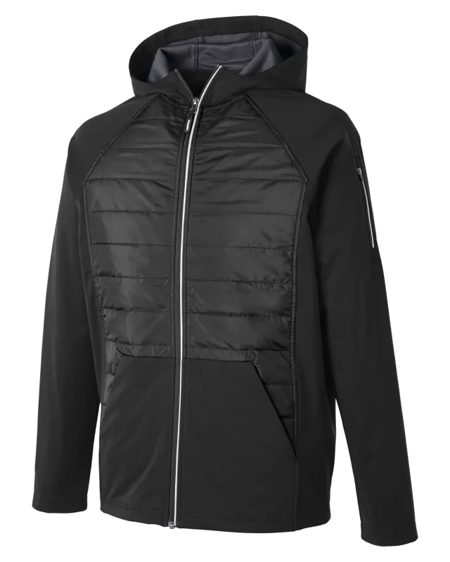 CORE365 Unisex Techno Lite Hybrid Hooded Jacket — view 16