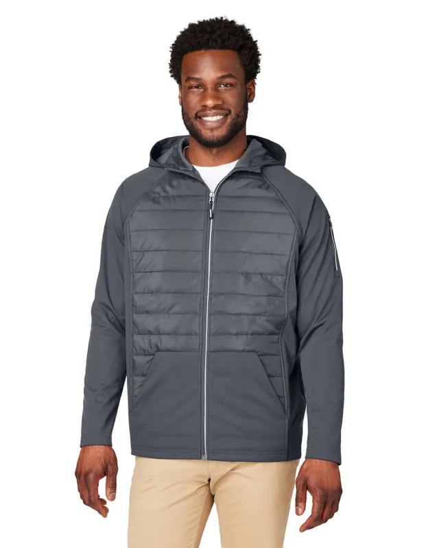 CORE365 Unisex Techno Lite Hybrid Hooded Jacket — view 4