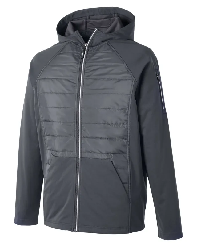 CORE365 Unisex Techno Lite Hybrid Hooded Jacket — view 6