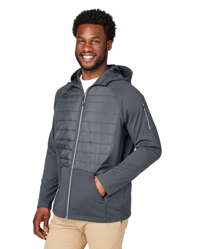 CORE365 Unisex Techno Lite Hybrid Hooded Jacket — view 9