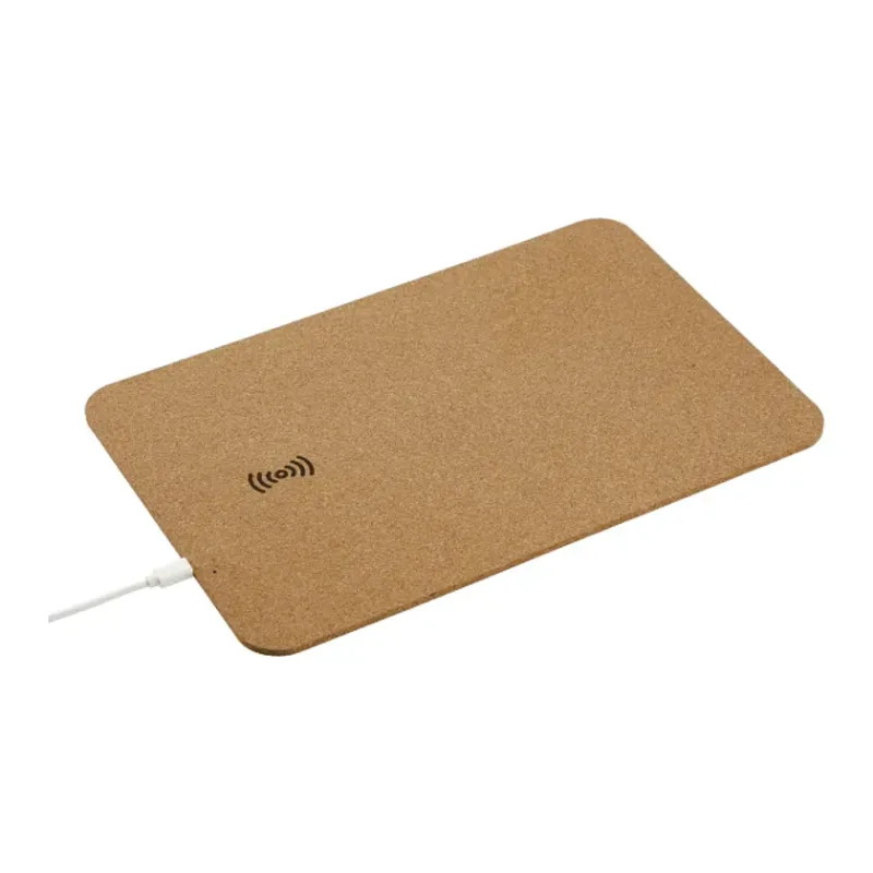 Custom Cork Wireless Charging Mouse Pad — view 3