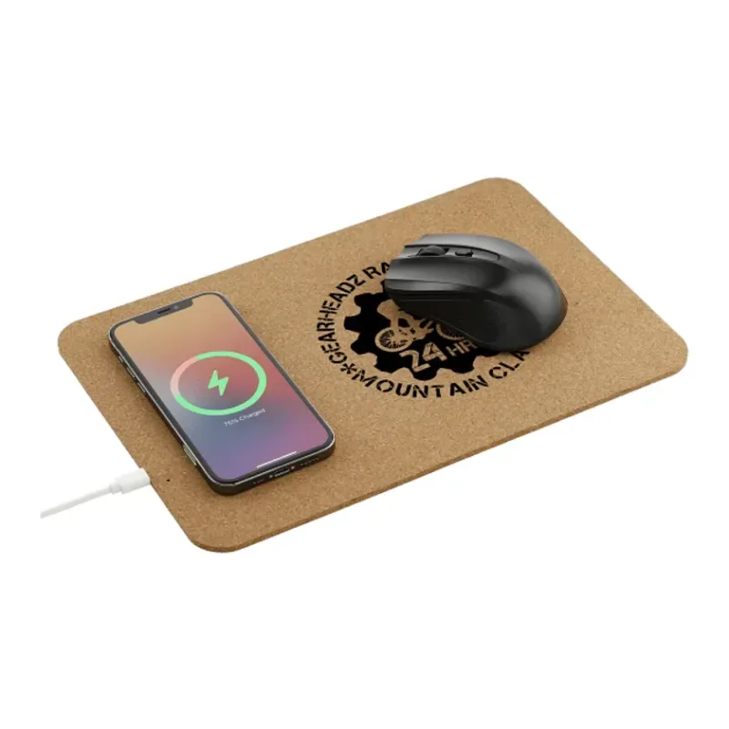 Custom Cork Wireless Charging Mouse Pad — view 8
