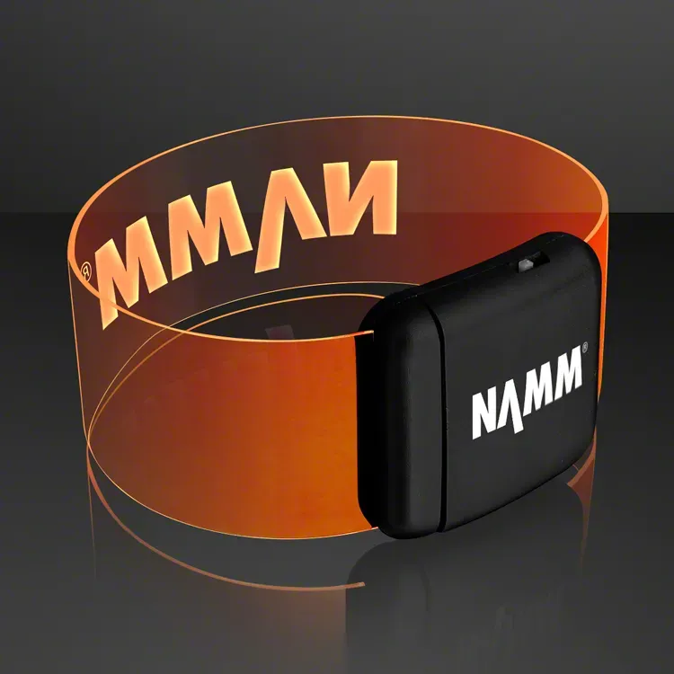 Cosmic Orange LED Magnetic Clasp Bracelets