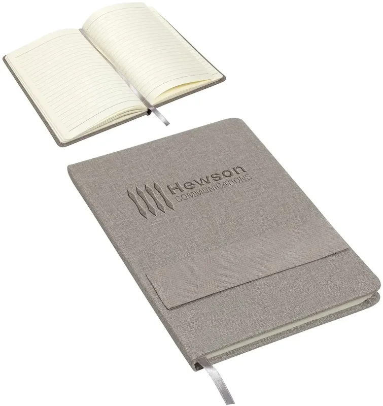 Custom Textured Journal with Phone + Pen Holder — view 2