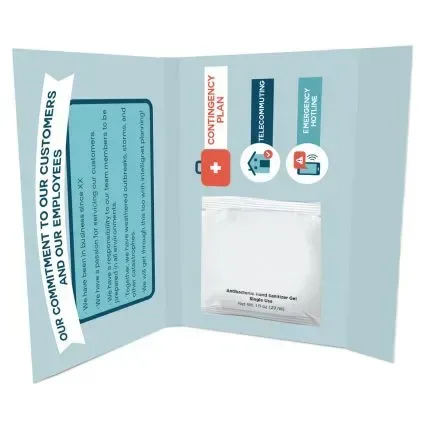 Covid-19 Info Card With Sanitizer Gel — view 6