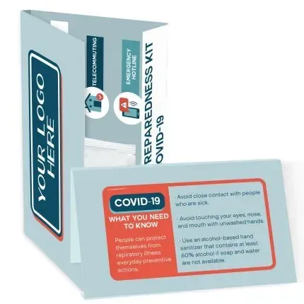 Covid-19 Info Card With Sanitizer Gel — view 7
