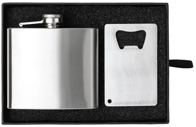 Customized Flask and Bottle Opener Gift Set - 5 oz. — view 2
