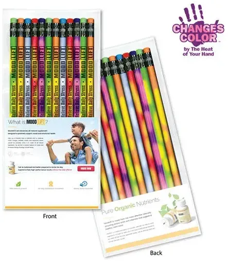 Create-A-Pack Pencil Set of 12 - Mood Pencil w/ Colored Eraser