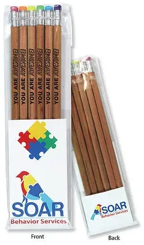 Custom Branded ZEN Pencil Set – Pack of 6