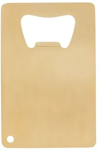 Personalized Brushed Gold Credit Card Bottle Opener — view 2