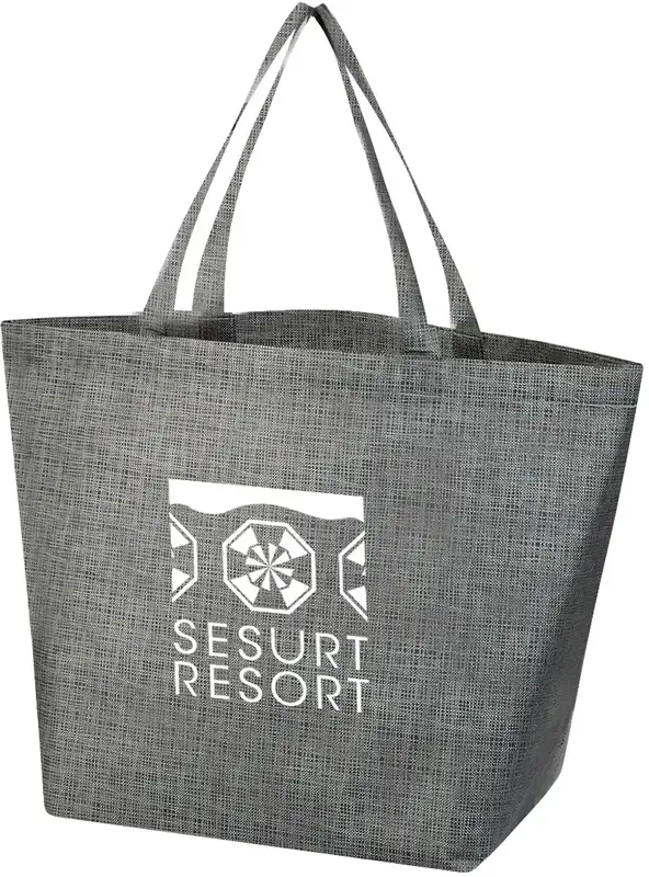 Crosshatch Non-Woven Shopper Tote Bag