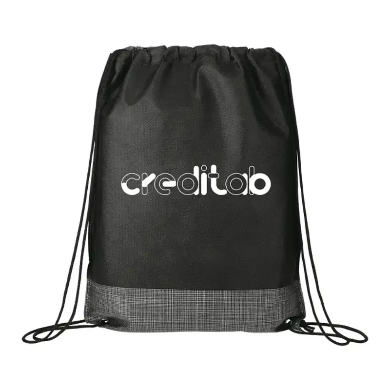 Custom Crossweave Heat Sealed Drawstring Bag