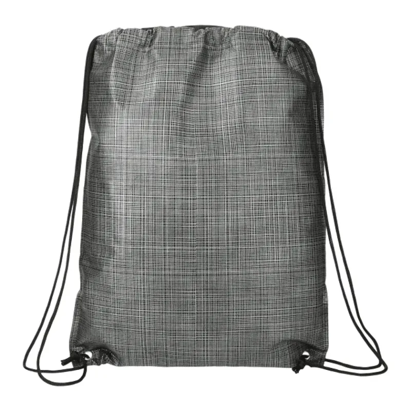 Crossweave Heat Sealed Drawstring Bag — view 2