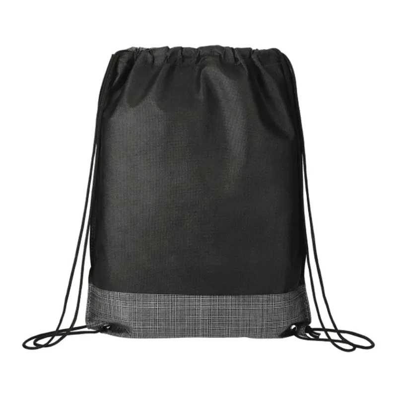 Crossweave Heat Sealed Drawstring Bag — view 3