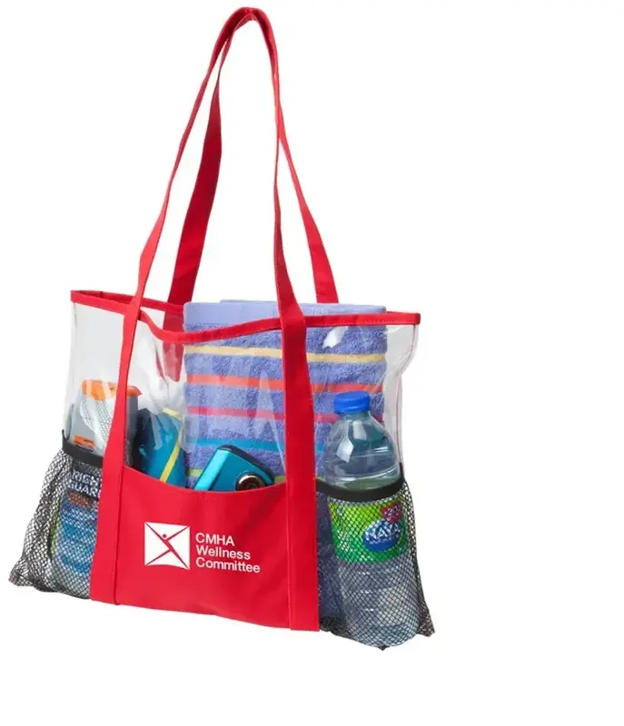 Custom Clear Logo Tote Bag for Events & Travel