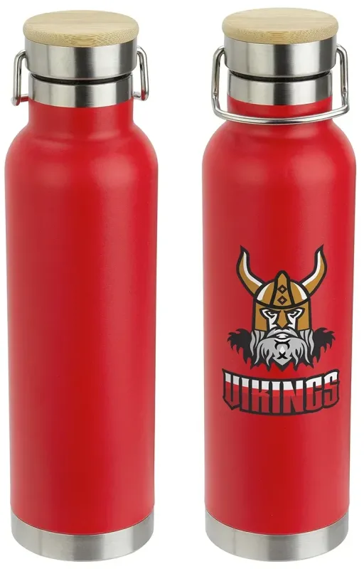 Personalized Cusano Stainless Steel Bottle with Bamboo Cap - 22 oz — view 2