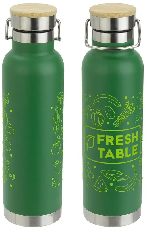 Personalized Cusano Stainless Steel Bottle with Bamboo Cap - 22 oz — view 7