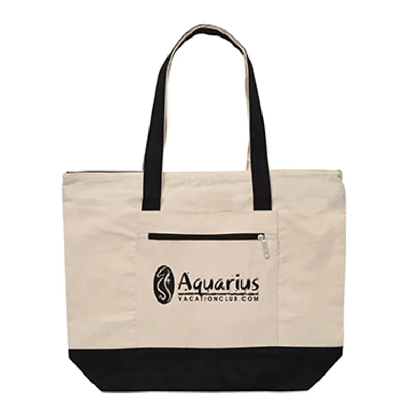 12 oz. Cotton Canvas Zippered Boat Tote — view 2