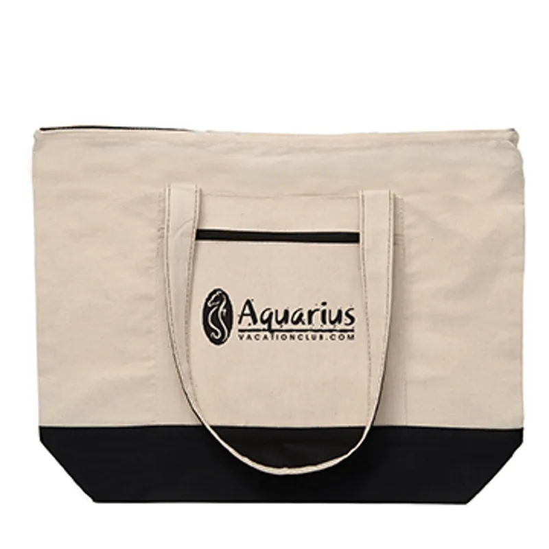 12 oz. Cotton Canvas Zippered Boat Tote — view 12