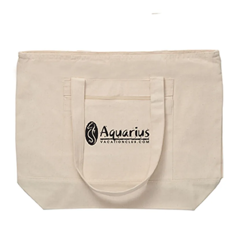 12 oz. Cotton Canvas Zippered Boat Tote — view 13