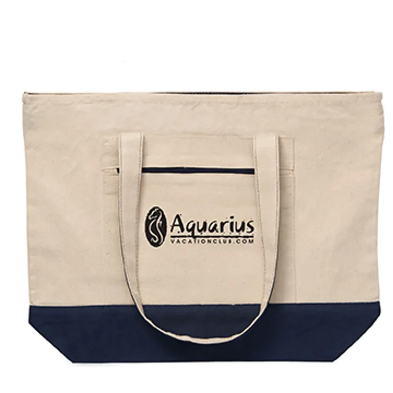 12 oz. Cotton Canvas Zippered Boat Tote — view 14