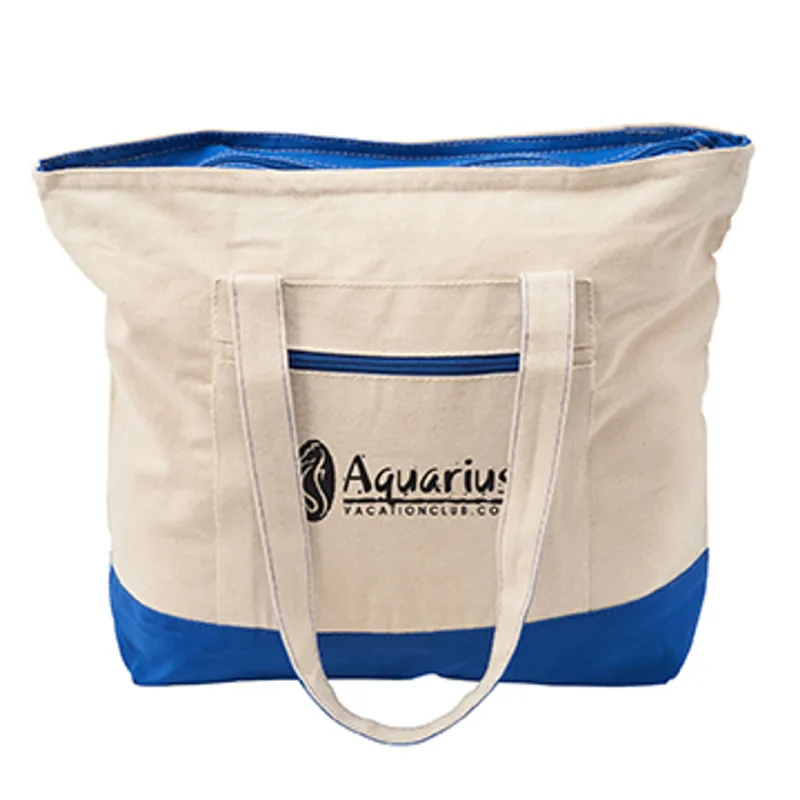 12 oz. Cotton Canvas Zippered Boat Tote — view 3