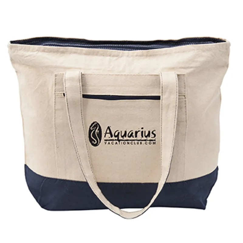 12 oz. Cotton Canvas Zippered Boat Tote — view 7