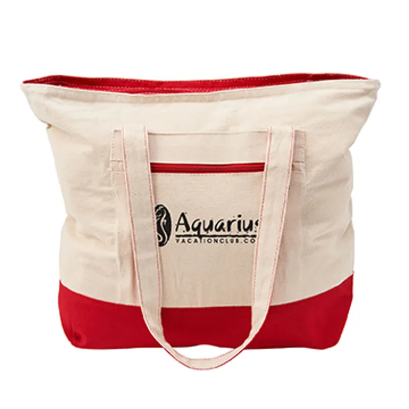 12 oz. Cotton Canvas Zippered Boat Tote — view 10