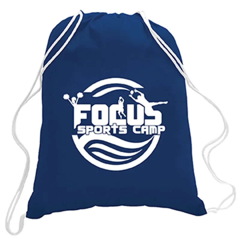 5.5 oz. Cotton Canvas Drawstring Backpack — view 2